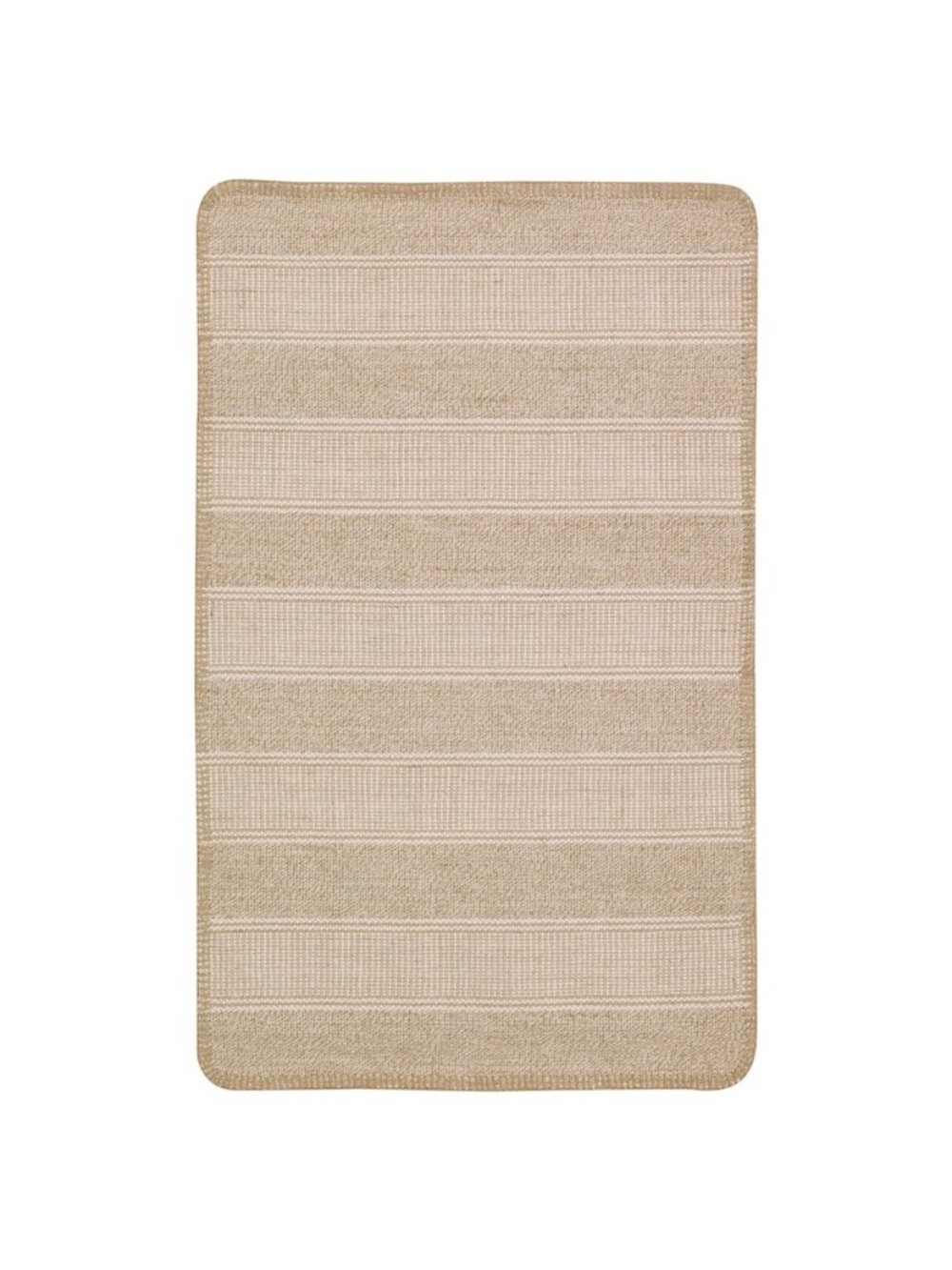IKEA KLEJS Rug Bundle 2 NEW Jute Cotton Tan Woven Stripes 1’8” x 2’7” Floor Mats